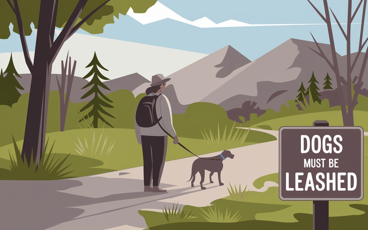 dogs on leashes